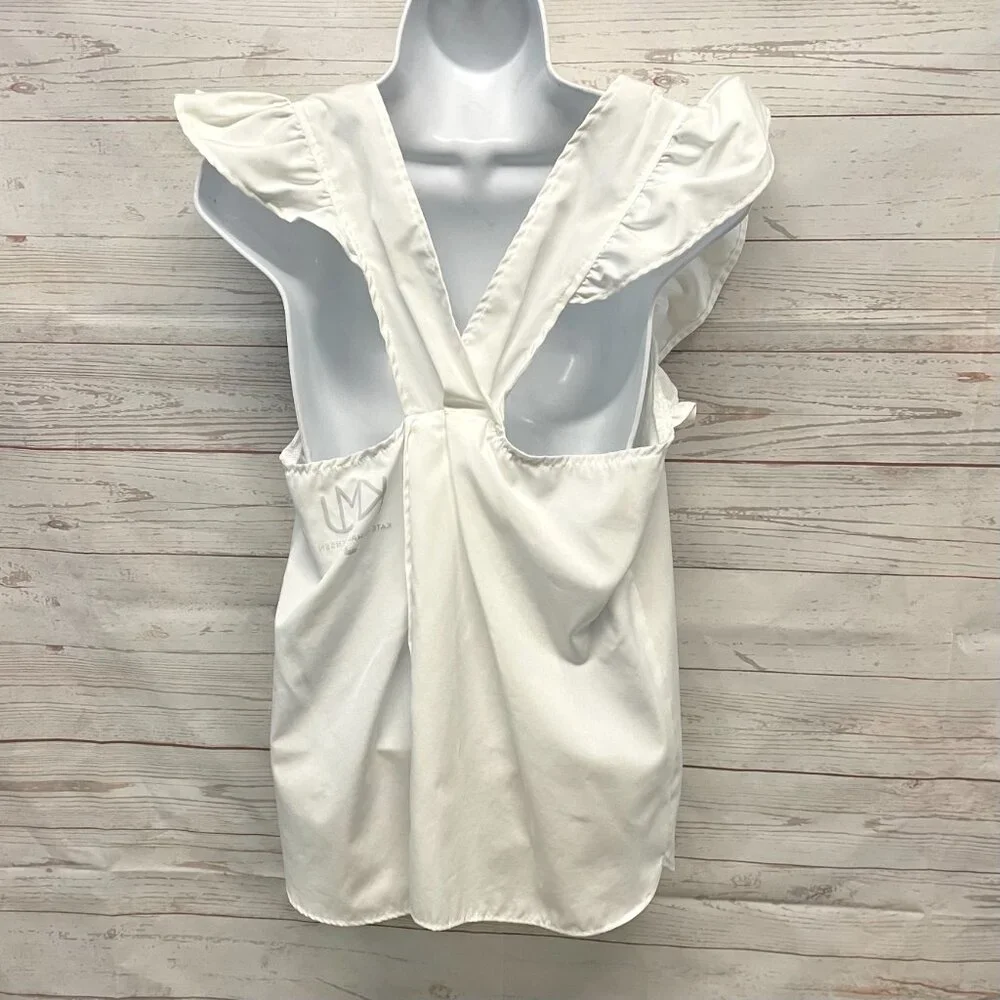 Kate Michal Jensen White Ruffle detail blouse - Picture 2 of 5